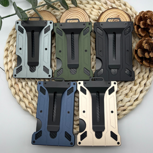 Elegante <span class=keywords><strong>Portafoglio</strong></span> Minimalista in Alluminio con Blocco RFID e Finestra per Documenti, <span class=keywords><strong>Porta</strong></span> Carte in Fibra di Carbonio per <span class=keywords><strong>Uomo</strong></span> - Product Image 5