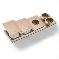 Interruptores y Enchufes de Pared WESA Ultrafinos con Botón Pulsador de 1/2/3 Vías, Enchufe Europeo de 1/2 Vía, Combinación Libre, Diseño Moderno de Lujo