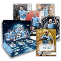 Caja Sorpresa de Tarjetas Coleccionables de Fútbol Blue Moon Manchester City 2024-25, Tarjetas Holográficas Raras, Juguetes Coleccionables