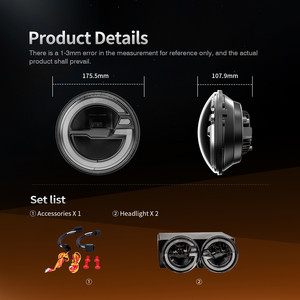 Faro LED DOT de 7'' con Luz de Posición de Encendido para Jeep Wrangler JK <span class=keywords><strong>Sahara</strong></span> Rubicon Sport S TJ LJ Unlimited CJ7 CJ8 2007-2017 - Product Image 4