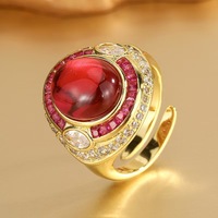 Bague Rétro Chrétienne en Alliage avec Zircon Uni de Simulation Avancée 2026, Pierre 10*12, Changement de Couleur sous Lampe Fluorescente, Effet Influenceur