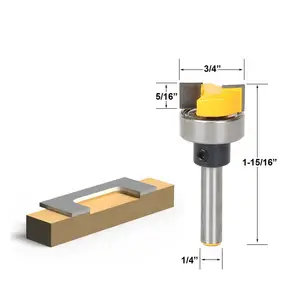 1pc Template Trim Hinge Einst eck fräser Bit 1/4 "Schaft 1-15/16 Zoll Fräsen Zapfens ch neider für Holz bearbeitungs werkzeuge