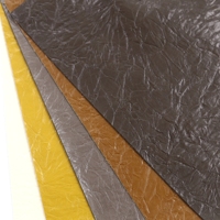 Cuir synthétique PU personnalisé, couleur unie, surface lisse, motif gaufré, résistant à la pliage, pour empeigne de chaussure