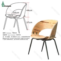 Cadre de contreplaqué d'eucalyptus en acier inoxydable 304, cadre de contreplaqué pour chaise à jambe en acier, cadre de contreplaqué pour chaise de table à conception simple