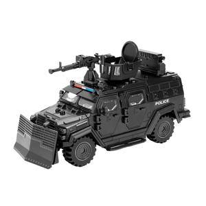 Modelo de Bloques de Construcción de Coche de Policía a Escala 1:72, Juguete para Niños, Juego de Construcción de Plástico para Niños - Product Image 1