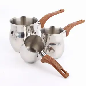 Custom Keuken Accessoires Melk Pitcher Barista Roestvrij Staal Turkse Koffiepot Koffie Melk Pitcher Met Handvat