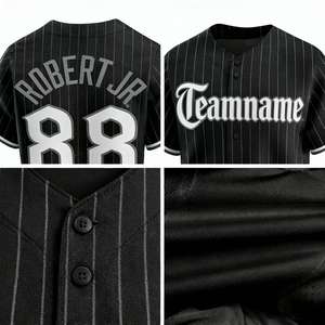 Abbigliamento Sportivo da Baseball all'Ingrosso, con Nome e Numero Cuciti, Stampa Personalizzata, Stile Retrò Americano. - Product Image 2