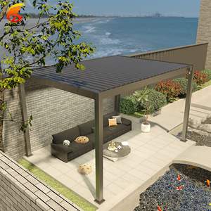 Pergola in alluminio con facile installazione manuale pergolato tetto per <span class=keywords><strong>balcone</strong></span> legno/plastica/lega materiale telaio - Product Image 3