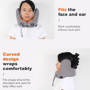 Custom Noise Reduction Travel Pillow Neck Pillow Wholesale Travel Pillows for Airplanes with Earbuds - Product Image 2
