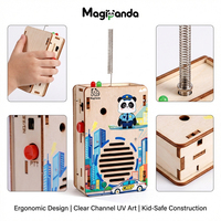Kit de Ciencia Eléctrica Personalizado Magipanda, Walkie-Talkie para Niños, Juguetes Educativos de Madera DIY STEM para Niños