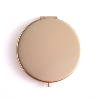 Miroir rond de pli de métal d'or de fer de sérigraphie de double miroir de mode