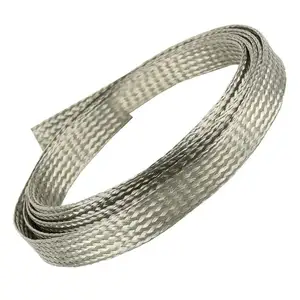 Tinned Copper Metal Expandable Braided Sleeve For Emi Shielding