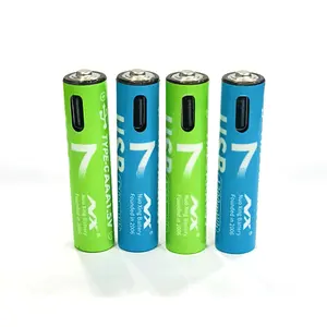 Nuoxing High capacity new best Quality OEM 1.5v AAA Rechargeable lithium battery Rechargeable cycle environmental protection