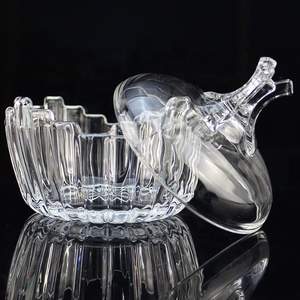 Pot En Verre chine Usine 0.6kg <span class=keywords><strong>Cristal</strong></span> Belle Verre Sucre Conteneur De Stockage Et Pot À Bonbons Avec Couvercle - Product Image 3