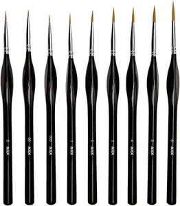 Synthetische Nylon Haarverf Brush Set Acryl Aquarel Verf Acryl Handvat Aquarel Borstel Voor Kunst Schilderen