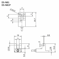 Capteur photoélectrique inductif DASS étanche à canal en U DS-U, protection IP67, polymère, 24V, noir, NPN/PNP, vente en gros