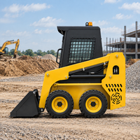 Harga Pabrik Compact Skid Steer Loader dengan Kabin Tertutup untuk Pekerjaan di Lokasi Konstruksi