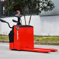 MIMA 2500kg Elektrischer Palettenhubwagen Handtruck RWD Blei-Säure-Batterie 1150x170mm Gabelgröße Vollgummi/Polyurethan-Reifen für Lager