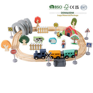 Vehículo de Madera para Pista - Tren de Madera Pequeño para Armar (42 Piezas) para Uso Agrícola - Product Image 1