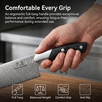 Couteau de cuisine en acier Damas de qualité supérieure, manche ergonomique G10, lame ultra-affûtée, couteau Nakiri, indispensable pour une cuisine moderne