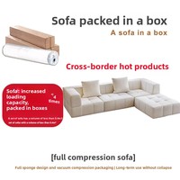 Juego de Sofás Seccionales Modulares MYUZ, Construcción de Tela Resistente con Tecnología de Compresión sin Vacío