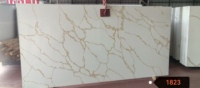 Dalles de quartz à grain de pierre Calacatta Gold, marbre multicolore pour plans de travail de cuisine et revêtement mural d'appartement, utilisation polyvalente