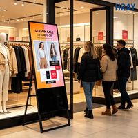 Afficheur électronique sur pied HRAY de 43 pouces pour magasin de vêtements, affichage des informations sur les soldes saisonnières, prise en charge OEM ODM