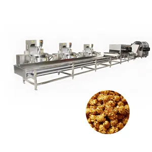 Mesin Makanan Ringan Otomatis Industri Lini Produksi Popcorn Karamel Jamur