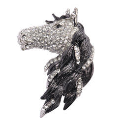 Broche de Caballo con Pedrería de Alta Calidad al por Mayor de Fábrica, Broche de Moda Económico para Hombre, Broches y Alfileres para Vestidos - Product Image 5