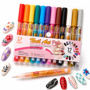 12 Marqueurs de Nail Art pour DIY, Stylos de <span class=keywords><strong>Dessin</strong></span> et de Peinture pour Graffiti, Points et Traçages - Product Image 3