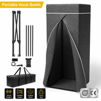 Cabine vocale portable Aodu moderne toutes saisons pour l'extérieur, isolation acoustique, pliable, en tissu matelassé, studio d'enregistrement à domicile