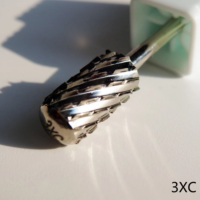 Fraise à ongles en carbure de tungstène 4XC 5XC 3/32, grande fraise cylindrique, outil de manucure pour le retrait de la poudre à immersion