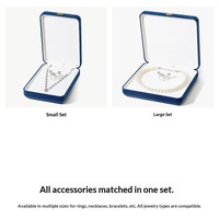 Coffret à bijoux rectangulaire en velours haut de gamme importé, anti-poussière, à changement de couleur, avec impression en relief, pour présentation de bagues et objets de collection