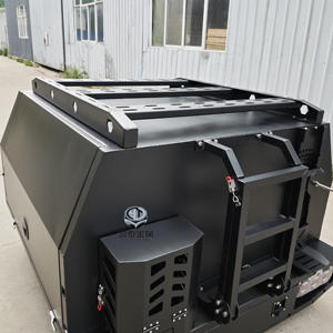 Tapa de bandeja Ute de aluminio de doble cabina con cajón de despensa y tobogán para refrigerador - Product Image 3