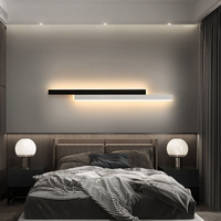 Applique murale LED linéaire architecturale de luxe, dimmable, minimaliste, longue bande lumineuse pour fond TV, canapé, décoration de salon