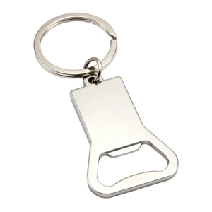 Ouvre-bouteille en acier inoxydable Souvenir en alliage de zinc vierge Conception personnalisée Porte-clés porte-clés en métal avec logo gravé au laser Ouvre-bouteille - Product Image 1