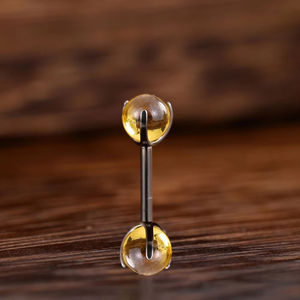 Set de <span class=keywords><strong>Piercing</strong></span> para Niños de Titanio Grado Implante G23, <span class=keywords><strong>Piercing</strong></span> de Lengua Sexy con Bola de Cristal de 4/5mm, Joyería Corporal, Anillos de Barra para Oreja - Product Image 4