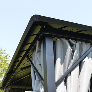 Vente en gros de gazebo en aluminium YORLLA avec toit rigide, pavillon en métal avec rideaux d'intimité et <span class=keywords><strong>moustiquaire</strong></span> B2B - Product Image 5