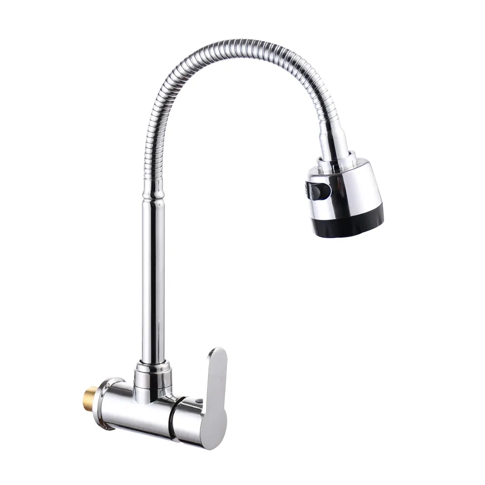 Cheap Price Kitchen Sink Tap Single Hole Single Handle Cold Water Faucet Wall Mounted Zinc Body Kitchen Faucet