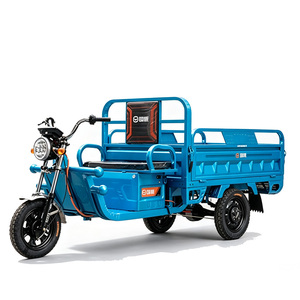 Tricycle électrique cargo 1000W 48V, carrosserie ouverte, capacité de charge 300-400 kg, 1 passager, bleu - Product Image 6