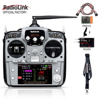 RadioLink AT10II 12CH Émetteur RC 2.4GHz Télécommande radio pour voiture RC, avion, drone, hélicoptère, bateau, télémétrie longue portée