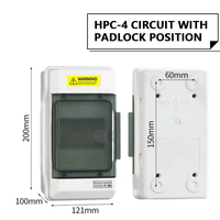 Boîte de protection de distribution multi-voies en alliage PC/ABS avec couvercle transparent, disjoncteur étanche IP66, Chine Zhejiang