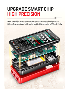 621A Medidor Universal Portátil Recargable de 9999 Lecturas con Rango Automático, NCV, Voltímetro, Amperímetro, Pantalla Táctil LCD - Product Image 4