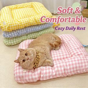 Cama Refrescante y Suave para Perros y Gatos, Colchoneta para Mascotas para Todas las Estaciones, Cojín de Tela de Algodón para Dormir - Product Image 3