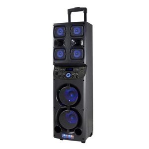 Haute puissance extérieure <span class=keywords><strong>soirée</strong></span> karaoké chariot portatif sans fil bluetooth haut-parleur - Product Image 1