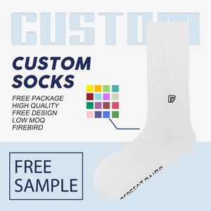 Chaussettes de sport personnalisées avec logo brodé soi-même, chaussettes de basket-ball athlétique pour hommes, vente en gros de conception OEM - Product Image 1