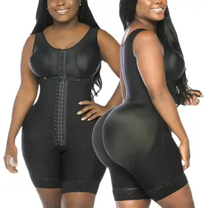 Hot Sale Fajas Colombianas High Waist Tight Trainer Tummy Control Shapewear Plunge Women Butt Lift Shapers