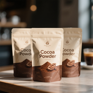 Sachets d'Emballage Poudre Doypack à Fermeture Zip Thermoscellables 500g pour Poudre <span class=keywords><strong>de</strong></span> Protéines Matcha <span class=keywords><strong>Cacao</strong></span> Chocolat Farine - Product Image 2