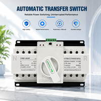 Interruptor de Transferencia Automática (ATS) de Alta Fiabilidad, 4P, Doble Alimentación, Protección Contra Cortocircuitos, para Sistemas de Distribución Comercial