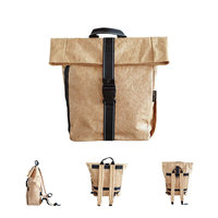 Mochila para Computadora de Tela de Papel DuPont Impermeable para Viajes, Bolso de Hombro Plegable Unisex
